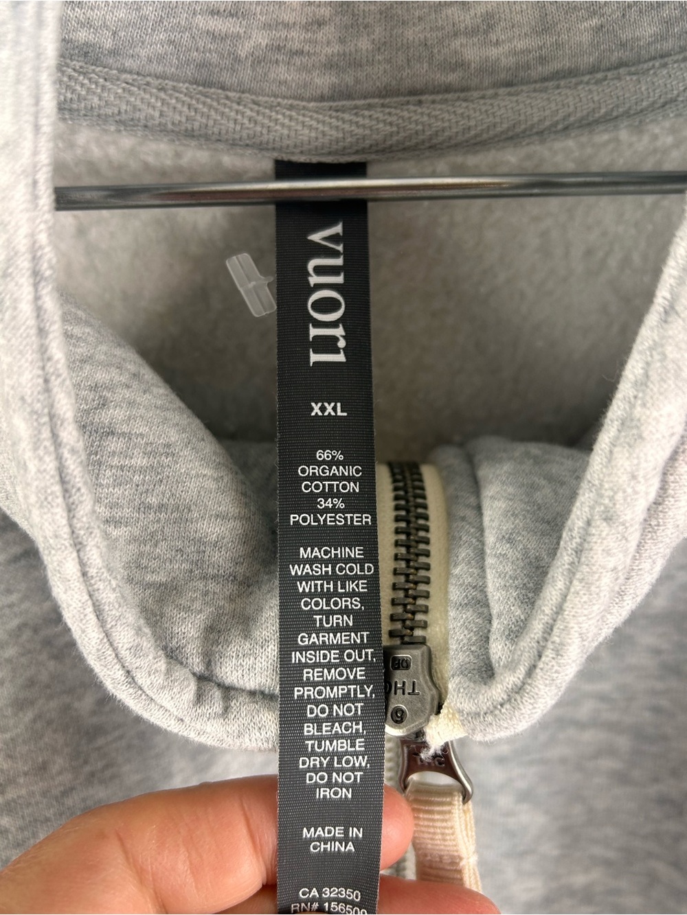 VUORI Restore Half Zip Fleece Pullover Light Heather Grey Women's EUC - Picture 7 of 10